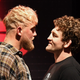 Jake Paul (L) and Ben Askren face off in Atlanta.